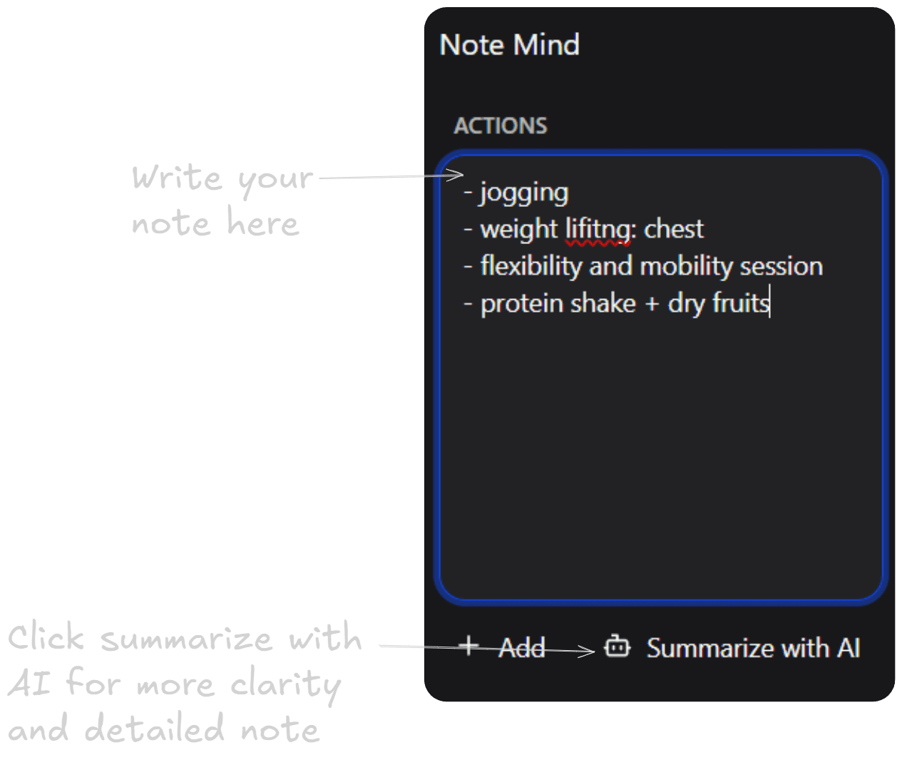how to use Note Mind